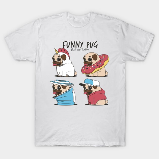 Funny pug T-Shirt by This is store